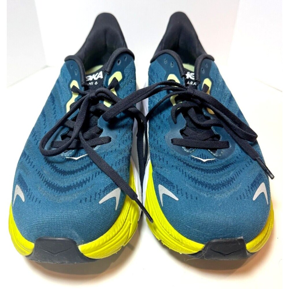 Hoka One One Arahi 6 Graphite Blue Coral Blue Men's 7 2E Wide - Picture 6 of 7